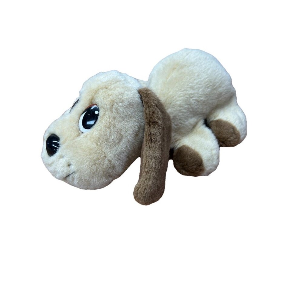 Vintage Barking Pound Puppies Tan Brown Plush Puppy Dog W/ Collar works